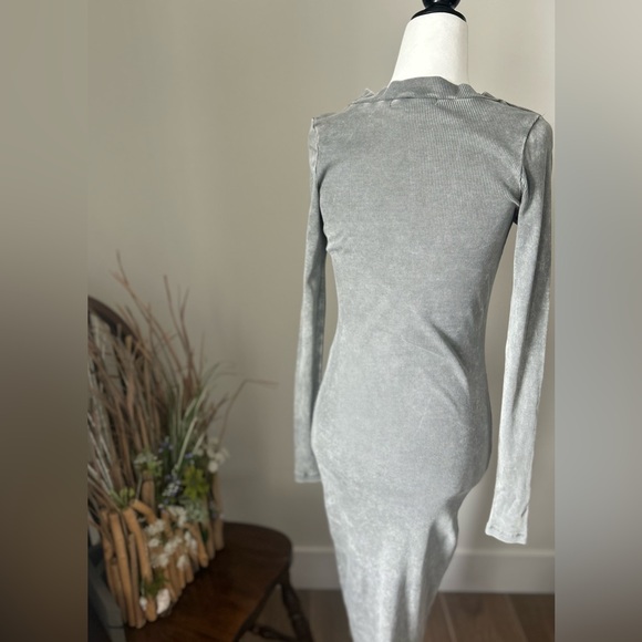 Young Fabulous & Broke Gray Bodycon Mock Neck Dress - Picture 2 of 6